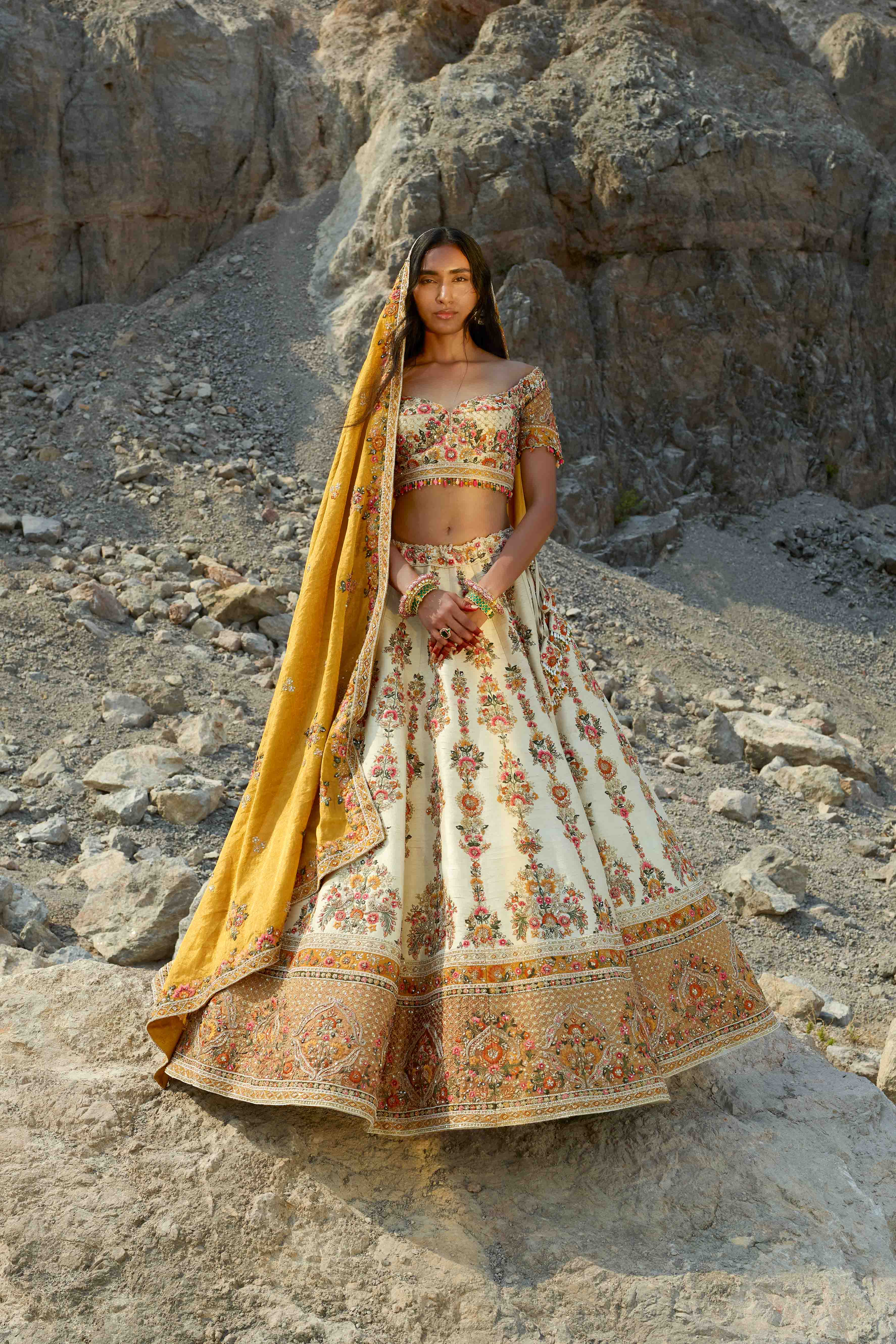 Shop White Gold Lehenga for Women Online from India's Luxury Designers 2024
