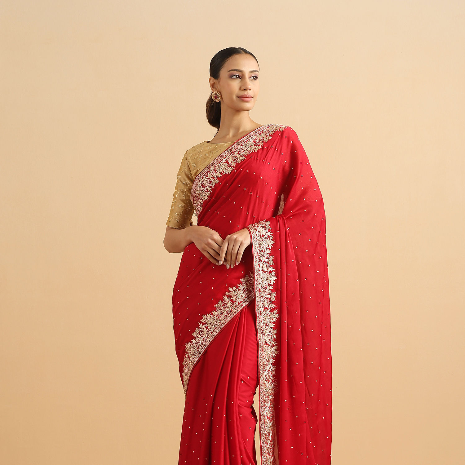 Indo shops western saree draping